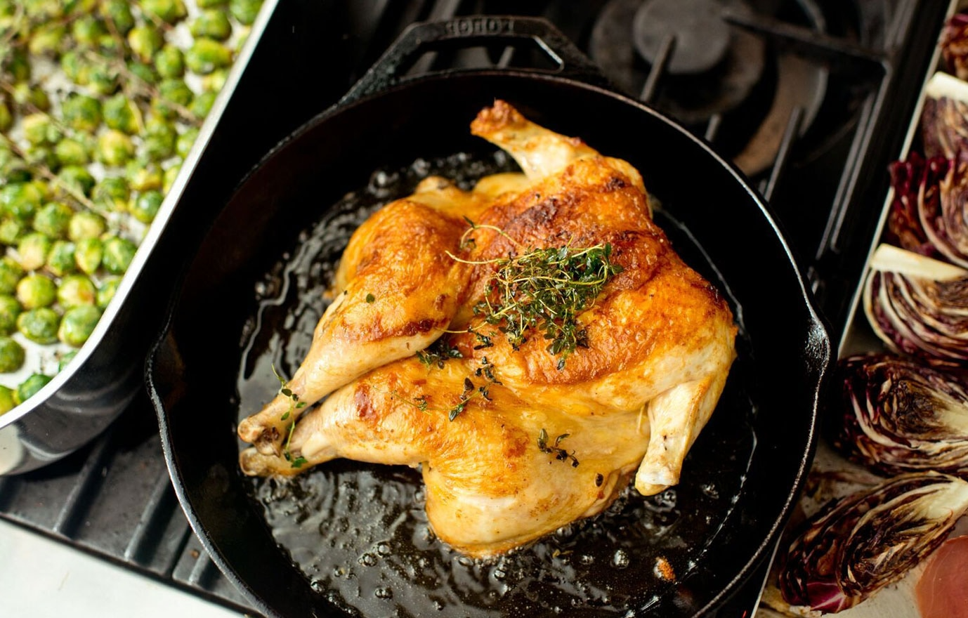 Cast Iron Chicken with Lemon and Thyme