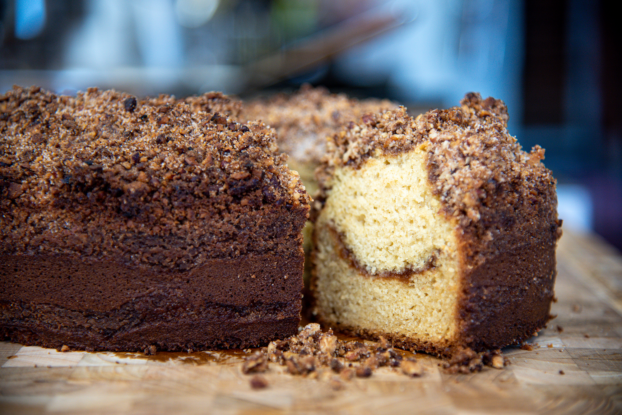 Cinnamon Pecan Streusel Coffee Cake