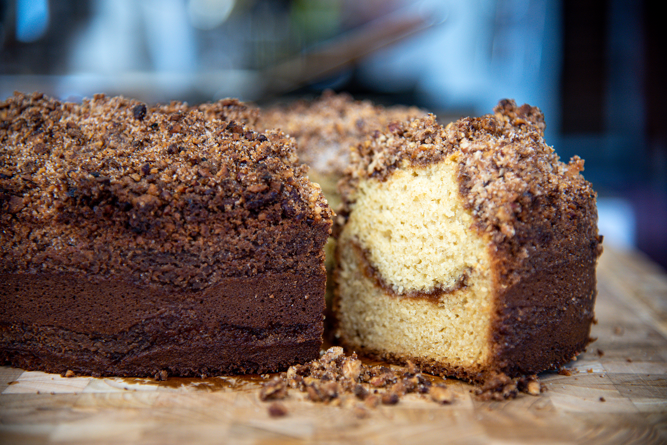 Cinnamon Pecan Streusel Coffee Cake