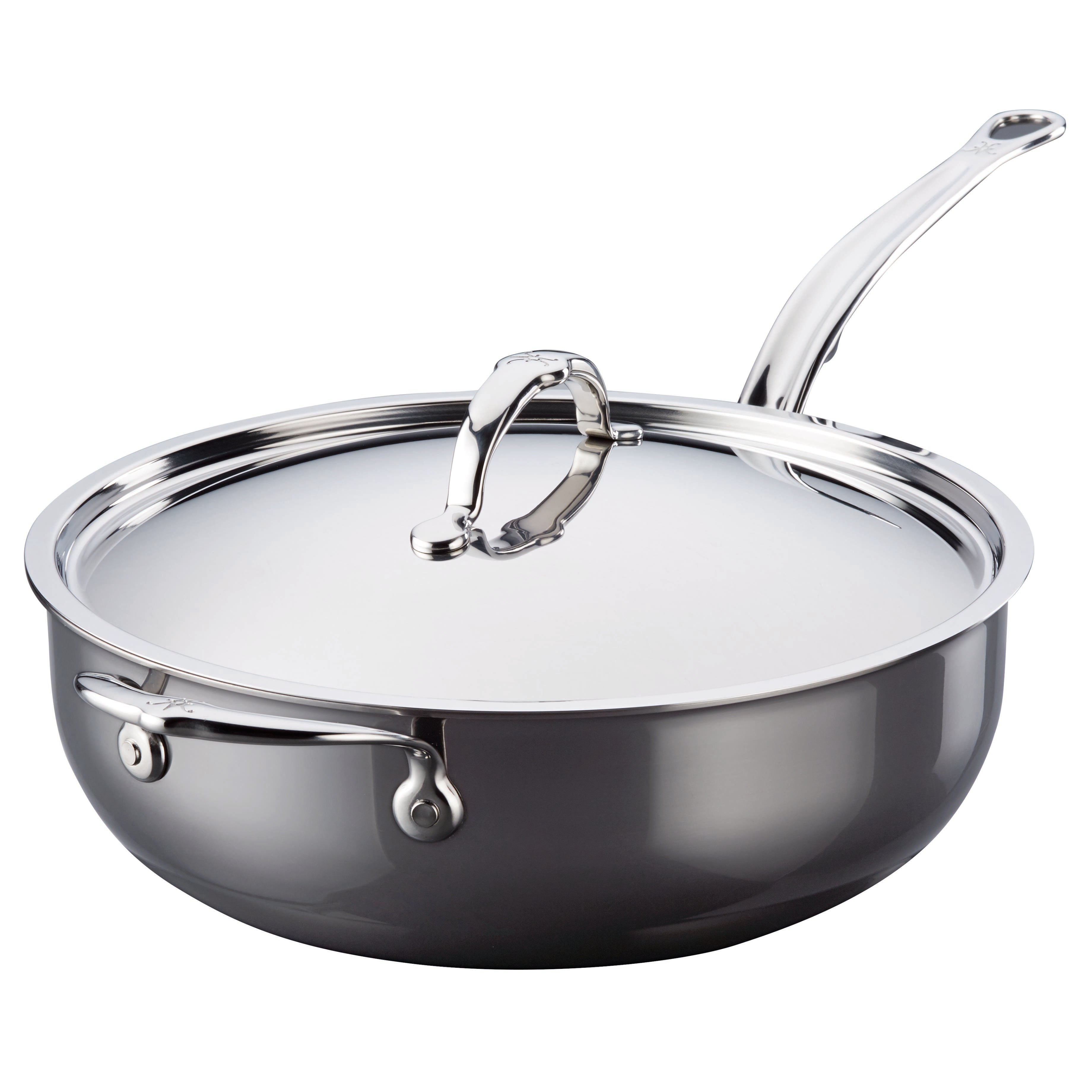 Hestan NanoBond Stainless Steel 5 qt. Covered Essential Pan with Helper Handle - Thumbnail 2