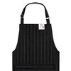 A Now Designs Black Pinstripe Apron over a white background.