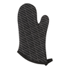 A Now Designs Black Pinstripe Oven Mitt over a white background.
