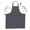A Now Designs Butcher Stripe Apron over a white background.