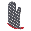 A Now Designs Butcher Stripe Oven Mitt over a white background.