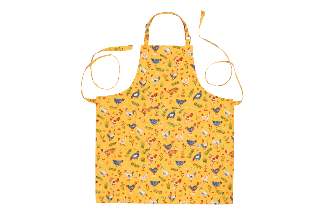 A Now Designs Free Range Apron over a white background.
