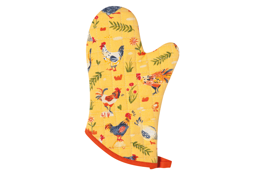 A Now Designs Free Range Oven Mitt over a white background.