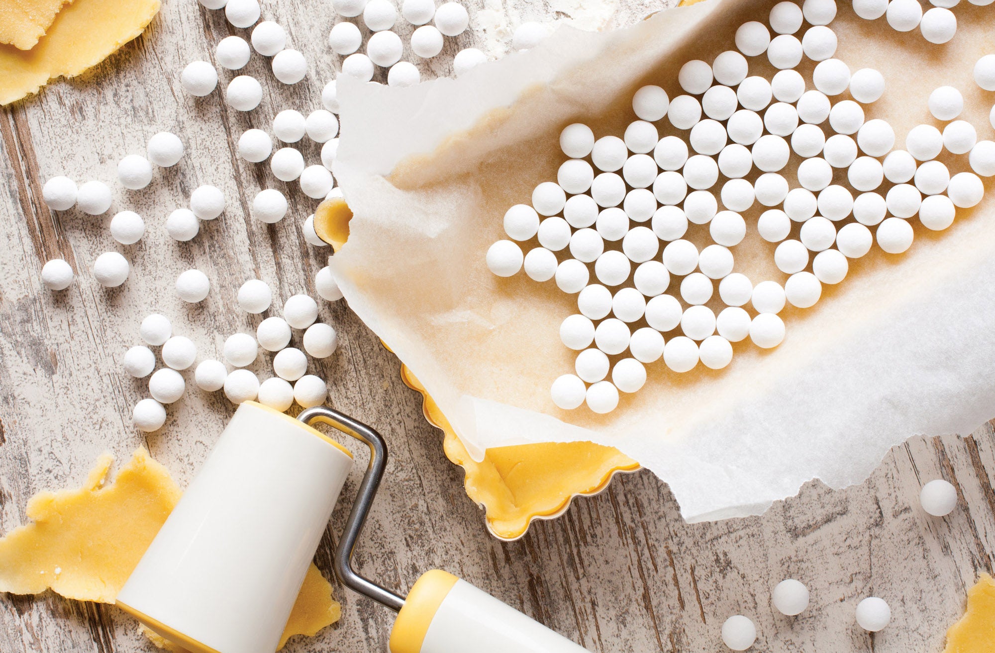 Mrs. Anderson's Baking Ceramic Pie Weights are used for baking pastry.