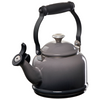 A Le Creuset Demi Kettle in Oyster over a white background.