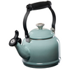 A Le Creuset Demi Kettle in Sea Salt over a white background.