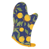 A Now Designs Lemons Oven Mitt over a white background.