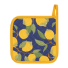 A Now Designs Lemons Potholder over a white background.