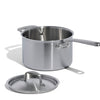 A Made In Stainless Clad Saucepan with Lid in front of a white background.