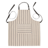 A Now Designs Pencil Stripe Grey Apron over a white background.
