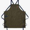 A Hedley & Bennett Olive Crossback Apron over a white background.